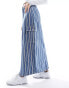 Фото #3 товара Pieces denim maxi skirt with cargo pockets in blue stripe