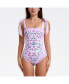 Women's Pink Blossom Reversible One-Piece Swimsuit