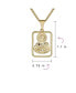 ფოტო #4 პროდუქტის Unisex Religious Metal Portrait Medallion Face of Jesus Christ Head Necklace Pendant Yellow Gold Plated For Men Teens