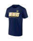 ფოტო #3 პროდუქტის Men's Navy, Gray Milwaukee Brewers Player Pack T-shirt Combo Set