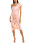 Theia One-Shoulder Cocktail Dress Women's Pink 4