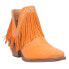 Фото #2 товара Dingo Fine N' Dandy Fringe Studded Snip Toe Cowboy Booties Womens Orange Casual