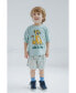 Фото #5 товара Boys Lion King Mickey Mouse Cars T-Shirt and Shorts Outfit Set to (2T - 10-12)