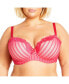 Фото #1 товара Plus Size Fifi Contour Stripe Mesh Lace Bra