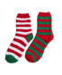 ფოტო #1 პროდუქტის COZY STRIPED SOCKS TWO PACK