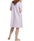 ფოტო #2 პროდუქტის Women's Short Snap-Front Seersucker Robe