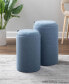 Фото #6 товара Tray Contemporary Nesting Ottoman Set in Fabric and Wood by Lumisource