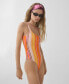 ფოტო #1 პროდუქტის Women's Stripes Print Swimsuit