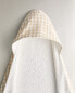 Baby’s check hooded towel