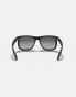 Ray-Ban justin classic square polarised sunglasses in black with grey lens in black