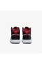 Air Jordan 1 Mid Black Fire Red Kadın Spor Ayakkabı