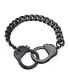 ფოტო #1 პროდუქტის Biker Jewelry Couples Handcuff Statement Bracelet for Men Cuban Curb Chain Stainless Steel 8.5 Inch
