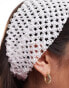 COLLUSION Y2K net headband in white