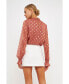 ფოტო #7 პროდუქტის Women's Polka Dot Chiffon Blouse