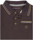 ფოტო #3 პროდუქტის Little Boys Tipped Pique Short Sleeve Polo Shirt and Twill Shorts, 2 Piece Set