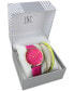 INC International Concepts Women's Pink Strap Watch 38mm Gift Set, Created for Macy's