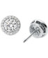 ფოტო #4 პროდუქტის Women's Sterling Silver Pavé Studs