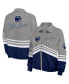 Фото #1 товара Women's Gray Distressed Penn State Nittany Lions Vintage-Like Throwback Windbreaker Full-Zip Jacket