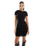 Фото #1 товара Sixth June textured bodycon mini dress in black