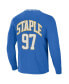 Фото #4 товара Men's NFL X Staple Blue Los Angeles Chargers Core Long Sleeve Jersey Style T-shirt