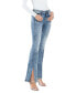 ფოტო #3 პროდუქტის Women's High Rise Split Hem Flare Jeans