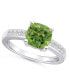 ფოტო #1 პროდუქტის Peridot and Diamond Ring (2-3/8 ct.t.w and 1/8 ct.t.w) 14K White Gold