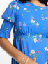 Фото #3 товара Nobody's Child Maternity Luna midi dress in blue floral