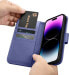 iCarer iCarer Wallet Case 2in1 etui iPhone 14 Pro skórzany pokrowiec z klapką Anti-RFID jasnofioletowy (WMI14220726-LP)