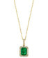 Brasilica by EFFY® Emerald (1-3/8 ct. t.w.) and Diamond (1/4 ct. t.w.) Pendant Necklace in 14k Gold or 14k White Gold, Created for Macy's