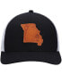 Фото #3 товара Men's Black Missouri Leather State Applique Trucker Snapback Hat