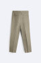 Фото #7 товара Костюмные брюки из 100% льна ZARA