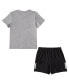Baby Boys T Shirt and French Terry Cargo Shorts, 2 Piece Set