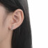 Stylish silver Infinity earrings E0002325