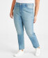 Фото #1 товара Plus Size High-Rise Straight-Leg Jeans, Created for Macy's