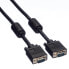 Фото #2 товара ROLINE High Quality VGA Cable + Ferrite + DDC - HD15 - M/M 10 m - 10 m - VGA (D-Sub) - VGA (D-Sub) - Male - Male - Black