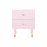 Nightstand DKD Home Decor 52 x 42 x 65 cm Metal Light Pink Mango wood