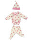Фото #1 товара Пижама Earth Baby Outfitters Baby Girls Viscose from Bamboo Newborn Set.