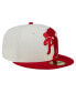 ფოტო #3 პროდუქტის Men's Cream/Red Philadelphia Phillies Lonestar 59FIFTY Fitted Hat