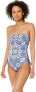 Фото #1 товара Michael Michael Kors Women's 236219 One-Piece Grecian Blue Swimsuit Size 4