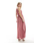 Vila Bridesmaid halterneck maxi dress in rose Mesa-Rose, 40 - фото #4