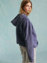 Фото #7 товара Miss Selfridge oversized washed graphic print Portland hoodie in indigo