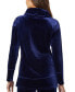 Фото #2 товара Women's Stretch Velour Long Sleeve Cowl Neck Tunic Top