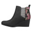 Фото #3 товара TOMS Kayley Floral Round Toe Wedge Womens Black Casual Boots 10019233T