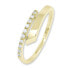 Gentle women´s ring made of yellow gold with crystals 229 001 00857