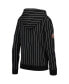 ფოტო #3 პროდუქტის Women's Black San Francisco Giants Pinstripe Tri-Blend Full-Zip Jacket