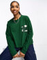 Фото #2 товара Quiksilver oversized long sleeve t-shirt in green