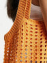 My Accessories London crochet tote bag in orange