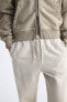 Faded cotton - linen trousers