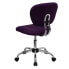 Mid-Back Purple Mesh Swivel Task Chair With Chrome Base