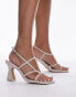 Фото #1 товара Topshop Gracy strappy block heeled sandals in off white